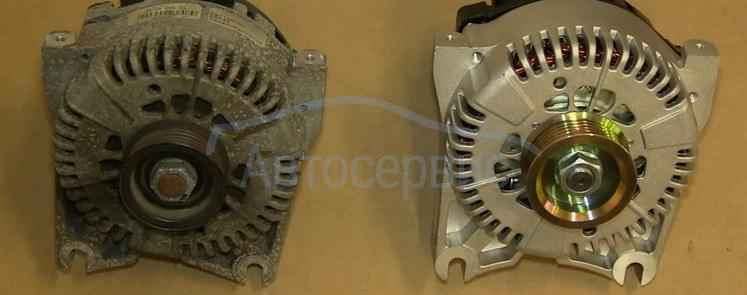 старый и новый генератор на Форд